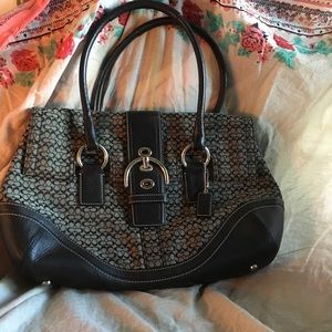 Black and Grey Coach Bag